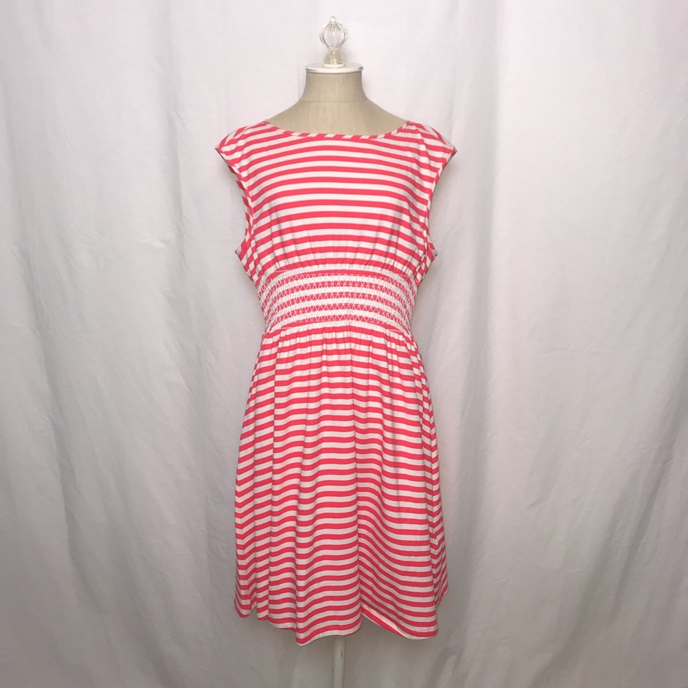 kate spade Pink and White Striped Asymmetrical Dress